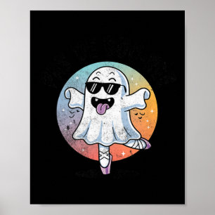 Pas De Boo Ree Funny Ghost Dance Ballet Halloween Poster