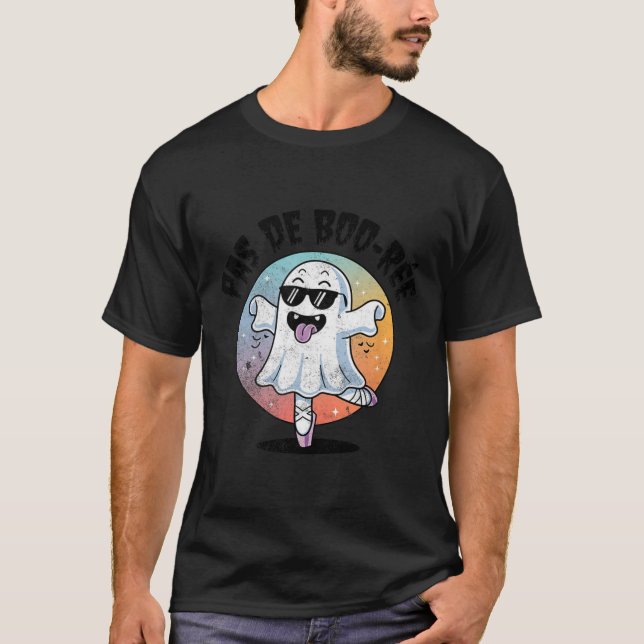 Pas De Boo Ree Funny Ghost Dance Ballet Halloween T Shirt (Framsida)