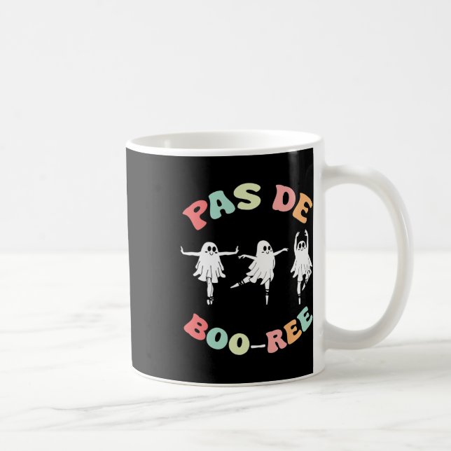 Pas De Boo-ree Ghost Ballet Dancer Halloween Dance Kaffemugg (Höger)