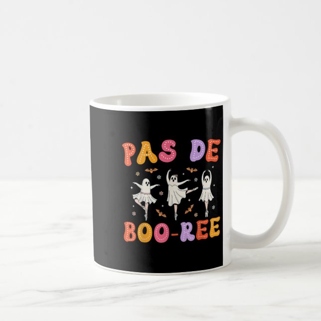 Pas De Boo-rée Ghost Ballet Dancer Halloween Dance Kaffemugg (Höger)