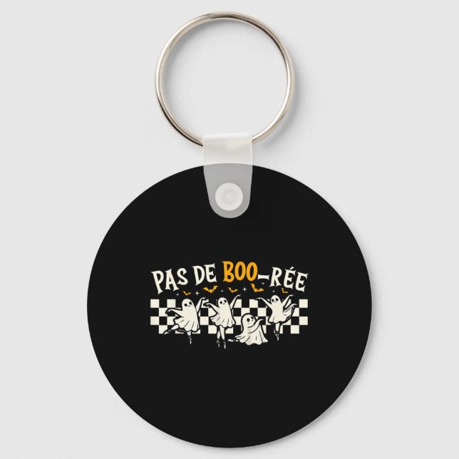 Pas De Boo-rée Ghost Ballet Dancer Halloween Dance Nyckelring (Framsida)