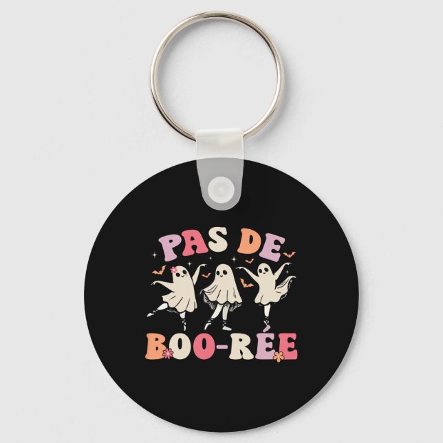 Pas De Boo-rée Ghost Ballet Dancer Halloween Dance Nyckelring (Framsida)