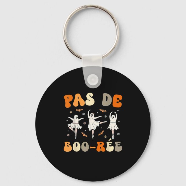 Pas De Boo-rée Ghost Ballet Dancer Halloween Dance Nyckelring (Framsida)