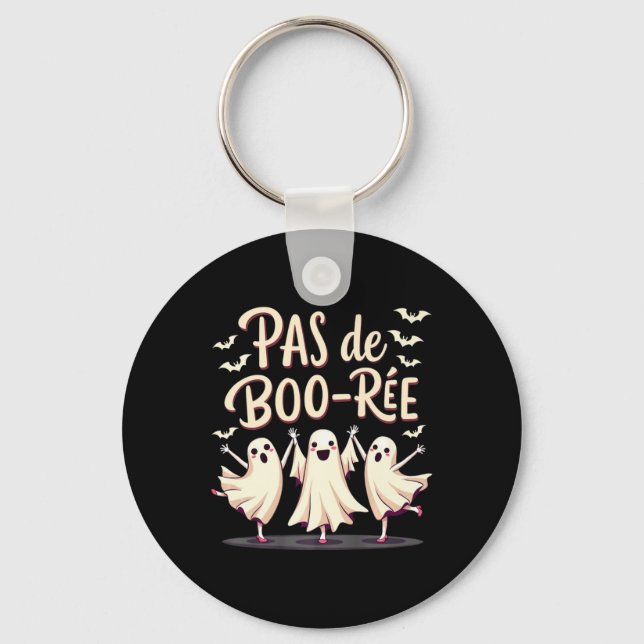 Pas De Boo-rée Ghost Ballet Dancer Halloween Dance Nyckelring (Framsida)