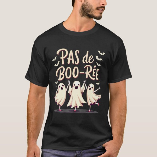 Pas De Boo-rée Ghost Ballet Dancer Halloween Dance T Shirt (Framsida)