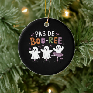 Pas de BOO-ree Ghost Ballet Danslärare Julgransprydnad Keramik