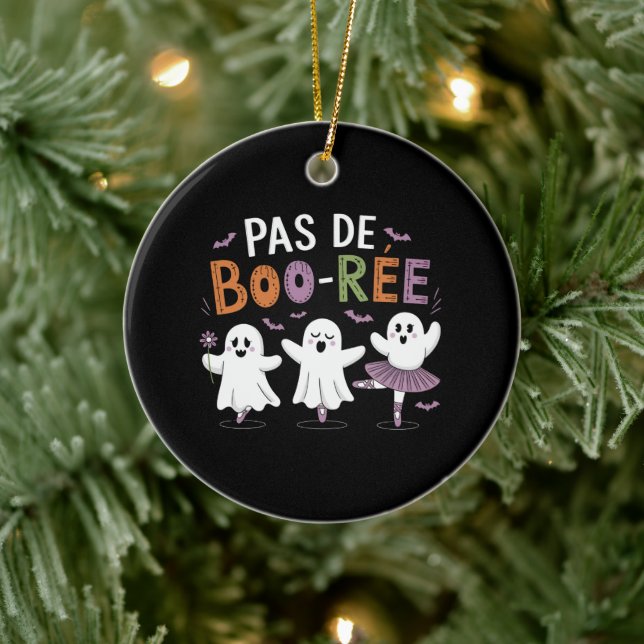 Pas de BOO-ree Ghost Ballet Danslärare  Julgransprydnad Keramik (Träd)