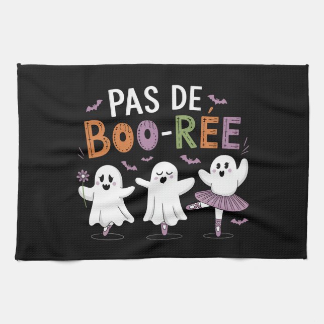 Pas de BOO-ree Ghost Ballet Danslärare  Kökshandduk (Horisontell)