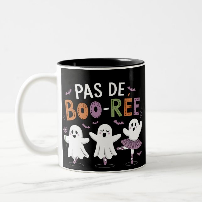 Pas de BOO-ree Ghost Ballet Danslärare  Två-Tonad Mugg (Vänster)