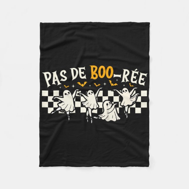 Pas De Boo-rée Ghost Byllet Dancer Halloween Dance Fleecefilt (Framsidan)