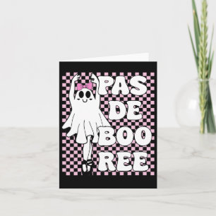 Pas De Boo-ree Roliga Retro-Balettspöken Halloween Kort