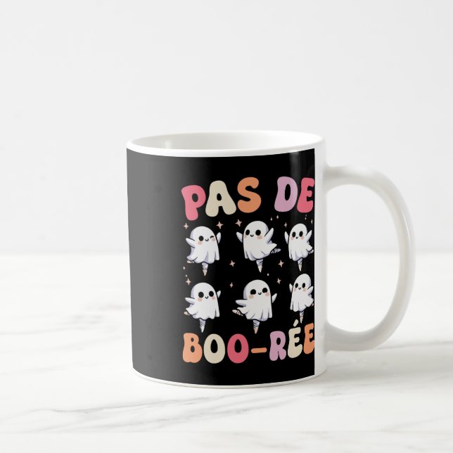 Pas De Boo-rée Spooky Halloween Ghost Ballet Dance Kaffemugg (Höger)