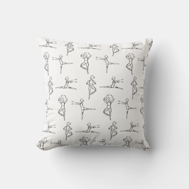 Pas De Doodle Ballerina Ballet Dancer Kudde (Framsida)