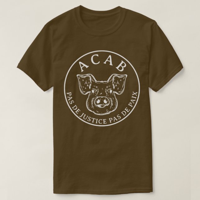 Pas de justice pas de paix t shirt (Design framsida)