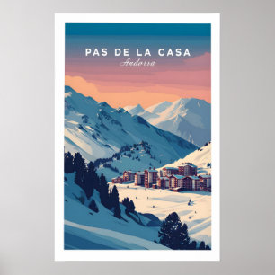 Pas de la Casa Väggkonst Andorra Resa Print 1