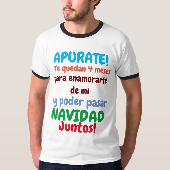 pasa navidad conmigo t shirt (Framsida)