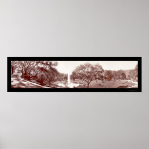 Pasadena Busch arbeta i trädgården fotoet 1909 Poster