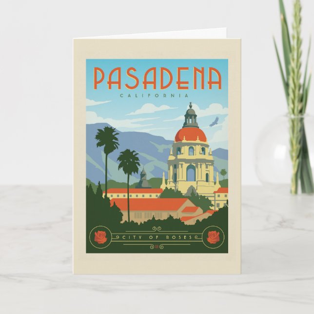 Pasadena, CA Kort (Framsida)