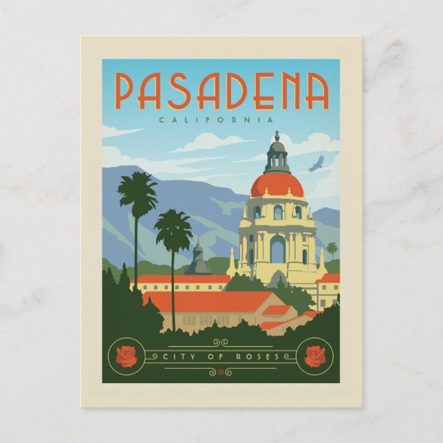 Pasadena, CA Vykort (Framsida)