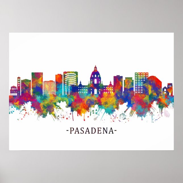 Pasadena California Skyline Poster (Framsidan)