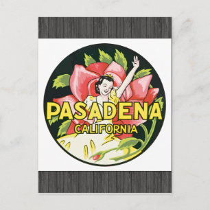 Pasadena California, Vintage Vykort