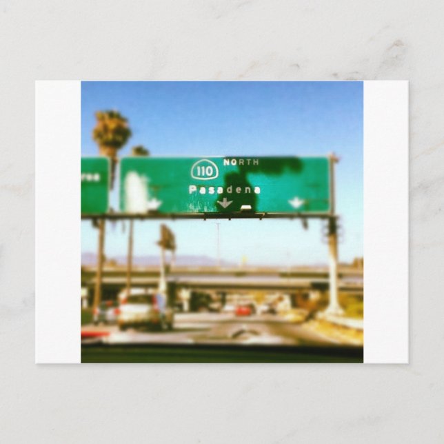 Pasadena en - rutt vykort (Framsida)