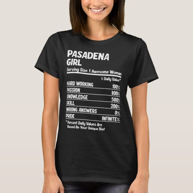 Pasadena Girl T Shirt (Framsida)