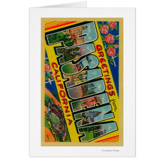 Pasadena, Kalifornien - Stora Brev Scenes Hälsningskort (Framsidan)