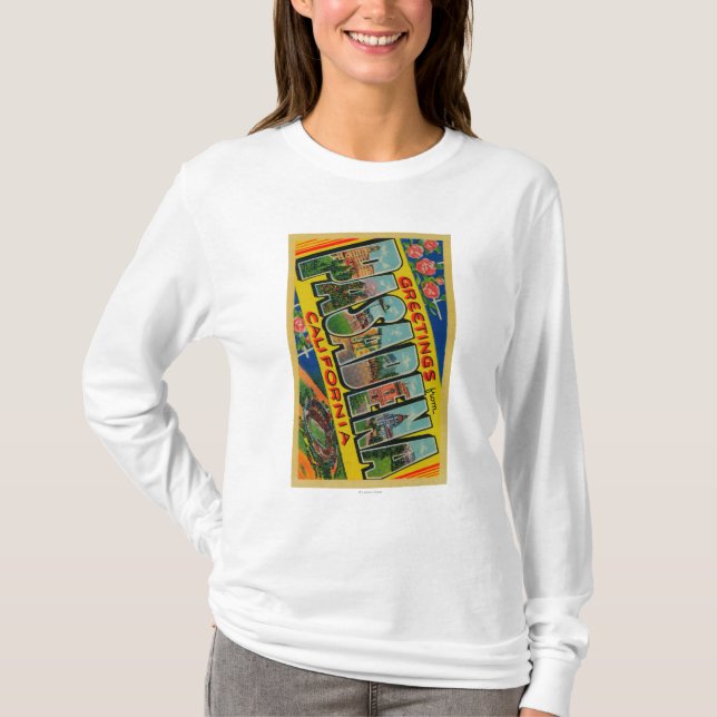 Pasadena Kalifornien - stora brevplatser Tee (Framsida)