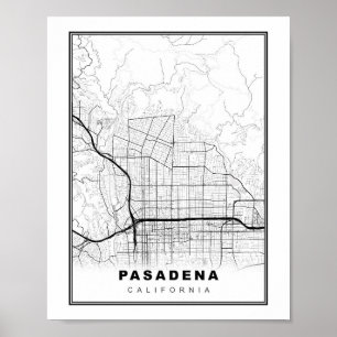 Pasadena Karta Poster