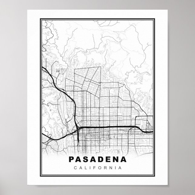 Pasadena Karta Poster (Framsidan)