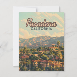 Pasadena Los Angeles California Mountains Card