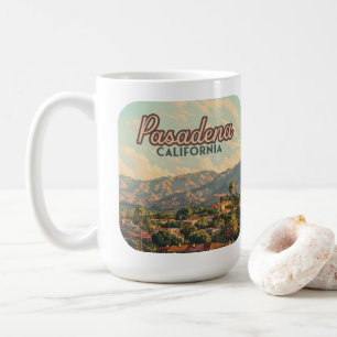 Pasadena Los Angeles California Mountains Vintage Kaffemugg