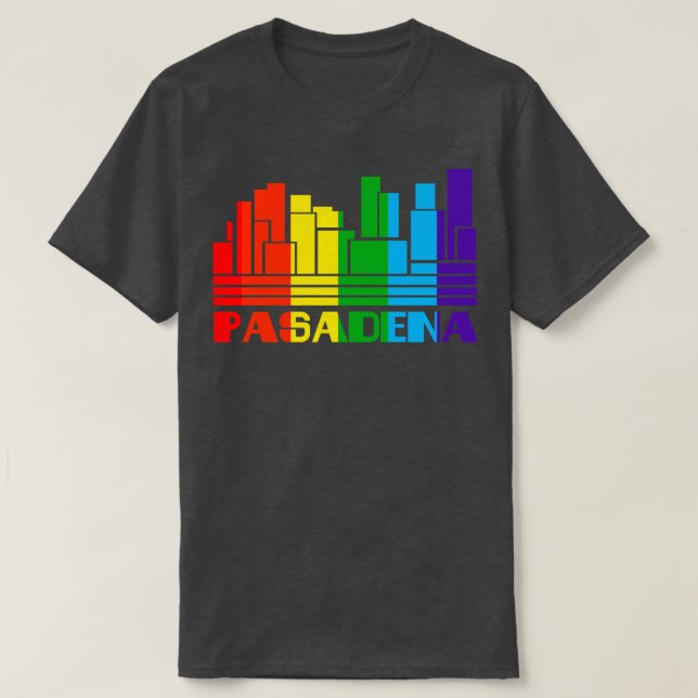 Pasadena Pride Pasadena LGBT-stöd för hbt-frågor T Shirt (Design framsida)