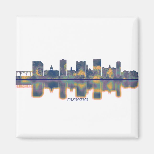 Pasadena Skyline Magnet (Framsidan)