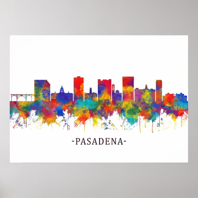 Pasadena Skyline Poster (Framsidan)