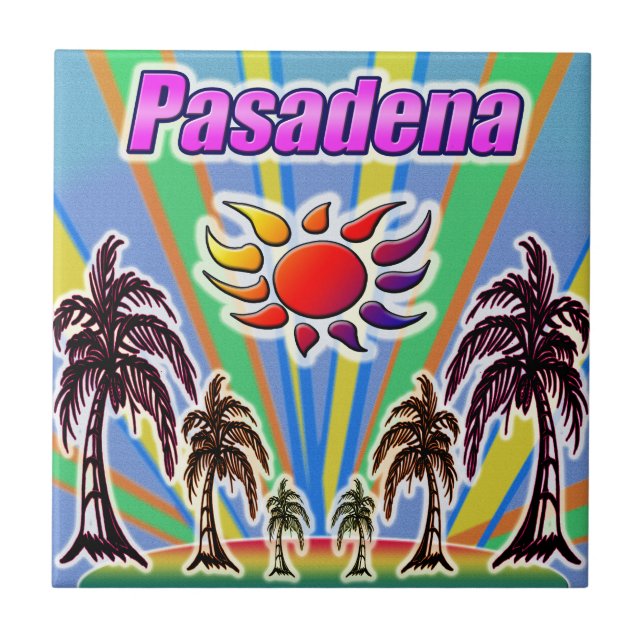Pasadena Summer Kärlek Kakelplatta (Framsidan)
