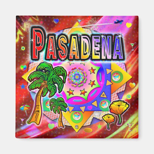 Pasadena Tropical Friends Magnet (Framsidan)