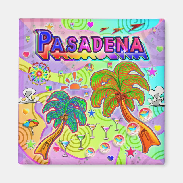 Pasadena Vacation Target Magnet (Framsidan)