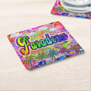 Pasadena Vista Express Coaster Underlägg Papper Kvadrat