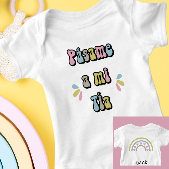 Pásame a mi Tía Cute Pastel T Shirt (Skapare uppladdad)