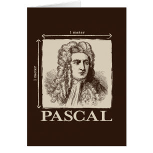 Pascal = 1 newton per kvadrerar mäter mathskämt hälsningskort