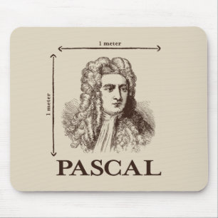 Pascal = 1 newton per kvadrerar mäter mathskämt musmatta