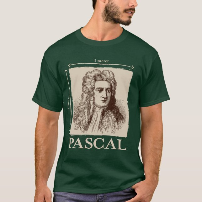 Pascal = 1 newton per kvadrerar mäter mathskämt tee (Framsida)