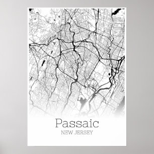 Pascal Karta - New jersey - City Karta Poster