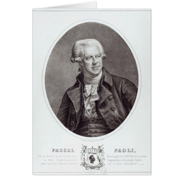 Pascal Paoli, 1872 Hälsningskort (Framsidan)