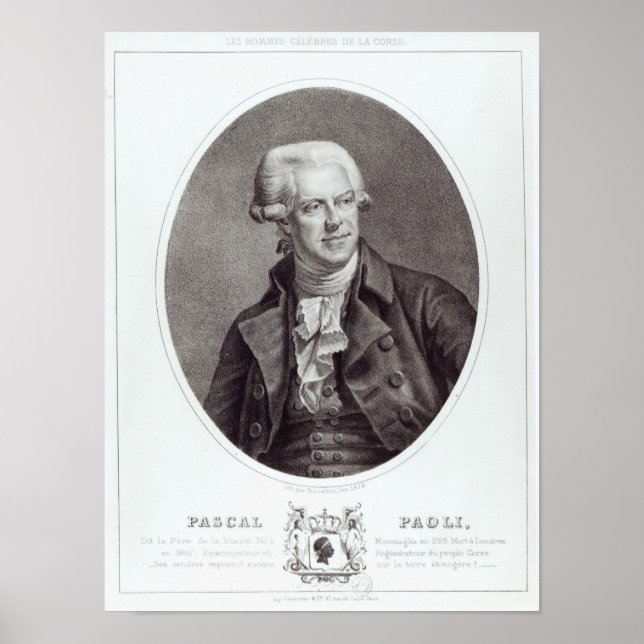 Pascal Paoli, 1872 Poster (Framsidan)