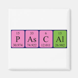 Pascal Perical bord namn magnet