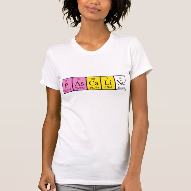 Pascaline Periodiska bord namn-skjorta Tee Shirt (Framsida)