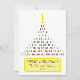 Pascal's triangle träd julkort